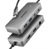 AXAGON HMC-CUB83X2, USB 10Gbps hub, 2x USB-A, USB-C, HDMI & DP 4k/144Hz, RJ-45 GLAN, PD 100W, kábel USB-C 15cm Axagon