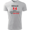 Biele tričko trvalo 14 rokov - darček k 14 narodeninám pre chlapca XXXL