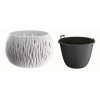 kvetináč 29cm BOWL SANDY DSK290-S449 biely plastový PROSPERPLAST