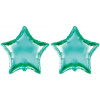 FLEXMETAL Balón fóliový – hviezda, zelená tyrkysová, 45 cm, 2 ks 8595596328178