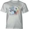 Tričko unisex The Mountain Protect Polar Bear (ľadový medveď) - svetlo sivé, 4XL