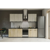 VerDesign, SILVER kuchynská linka 200, white craft oak / grey craft oak LTD