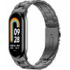 Pásik náramok z ocele RabbitMob pre Xiaomi Mi Smart Band 8/9/10 | čierny