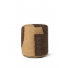 Ferm Living Puf Forene Cylinder – pieskový/tmavohnedý