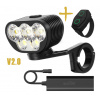 LED bicyklové svietidlo Magicshine Monteer 6500S V2.0, 6500lm diaľkovým ovládaním + externý USB nabíjací Li-ion batériový pack 10000mAh 7,2V