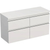 Skrinka pod umývadlo Jungborn TRENTA biela lesklá 116,7 x 64,6 x 44,5 cm