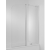 JIKA CUBITO PURE 115cm pravá vaňová zástena sklápacia dvojdielna, profil striebro, sklo číre, H2574260026681