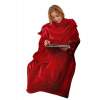 Prikrývka na posteľ - Ad.con Polyester 200 x 170 cm. Odtiene červenej (Prikrývka s rukávmi a vreckami 170x200 cm červená)