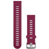 Remienok Garmin Quick Release 20 silikónový vínový (strieborná pracka) (010-11251-1C)
