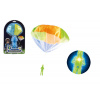 Teddies Parašutista figúrka s padákom lietajúca svietiaca látka/plast 12cm na batérie