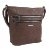 Prírodne hnedá crossbody dámska kabelka v kroko dizajne