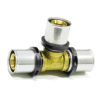 PipeTec Mosadzná lisovacia spojka T 26x3 / 26x3 / 26x3 mm TH