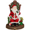 Dekorácia MagicHome Vianoce, Santa na tróne, 14x14x20 cm