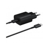 Sieťová nabíjačka a dátový kábel Samsung EP-TA800EBE + EP-DG980BBE USB-C čierna