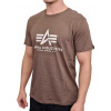 Alpha Industries Basic T-shirt Taupe pánske tričko hnedé pieskové