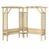Pergola drevo VidaXL oblúk s lavičkou 200 cm