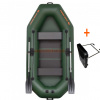 Člun Kolibri K-260 T lamelová podlaha + Držák motoru Zelená