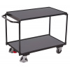 Variofit Policový vozík s madlom, Variofit, do 250 kg, 2 police (83 x 49 cm), modrá/antracit Farba: antracit RAL7016