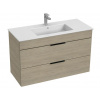 Jika Cube umývadlová skrinka 100x43 cm s umývadlom,2 zásuvky,Jaseň H4536521765141