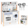 VEĽKÁ KUCHYNKA PRE DETI, ZVUKY LED, RÚRA, PRÁČKA, PRÍSLUŠENSTVO ECOTOYS