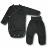 Detský komplet - Detská súprava Dartomik 74 čierna, šedá 2 ks. (Set - Obálka Bodysuits + Half -cut Graphite 74)
