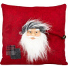 Vankúš MagicHome Vianoce, Santa, červený, 30x30 cm