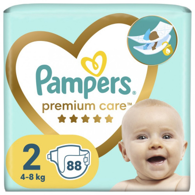 PAMPERS PAMPERS Plienky jednorázové Premium Care veľ. 2 (88 ks) 4-8 kg