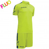 Futbalový set dres + šortky Givova Kit Play, žltá neónová / tmavo modrá Veľkosť: L