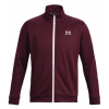 Pánske mikiny Under Armour Sportsyle Tricot Jacket - dark maroon/white - Hnedý (S)