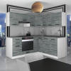 Meble kuchenne Premium Full Version 360 cm szare antracyt grafitowe z blatem Producent