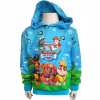 Mikina - Detská mikina Ďalšia značka | Psi Veľkosť 128 Biela, námornícka modrá, modrá, šedá, viacnásobná (Paw Patrol Paw Chase Marshall 128 / 8 Teplá mikina s kapucňou)