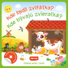 Kulaté samolepky: Kde bydlí zvířátka? / Kde bývajú zvieratká? - zelený sešit / zošit (CZ/SK vydanie)