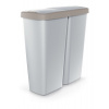 Prosperplast COMPACTA Q DUO popolavý so svetlo hnedým vekom 50 l
