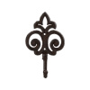 Háčik liatinový FLEUR DE LIS, ľalia plná (č.1)/ľalia vykrojená (č.2), 12x5x20cm|Esschert Design - produkt č. 2
