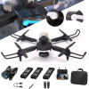 Skladací dron s dvoma 4K kamerami pre začiatočníkov, s tromi batériami
