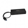 StarTech .com USBA2DPGB USB 3.0 (3.1 Gen 1) Type-A Čierna dokovacia stanica/replikátor portov