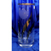 LsG-Crystal Váza skleněná broušená/ rytá 10 x SWAROVSKI krystal platina květina s rosou originál baleni Wa-489 220 mm 1 Ks.