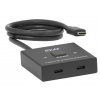 Club3D CSV-2511 Switch, USB-C - 2xUSB-C 2v1, 8K60Hz, 4K120Hz, PD 100W