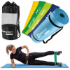 Hop-športové cvičenie 183 cm x 61 cm viacfarebná (Fitness mat+sada pások odporu+taška)