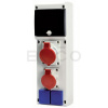 SCAME Zásuvková rozvodnica BLOCK, 1x16A/400V/5P + 3x230V, s možnosťou istenia, IP54