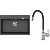 Set Sinks G10174 (dřez Maximo 780 Metalblack 74 + baterie Flexia lesklá)