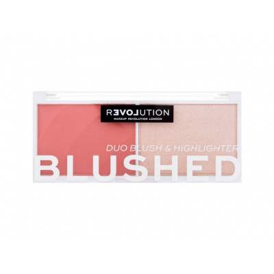 Revolution Relove Colour Play Blushed Duo Blush & Highlighter Cute (W) 5,8g, Kontúrovacia paletky