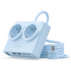 Orico PDC25 25W 6v1 napájací pásik 2x AC + 2x USB-A + 2x USB-C - modrý (Orico PDC25 25W 6v1 napájací pásik 2x AC + 2x USB-A + 2x USB-C - modrý)