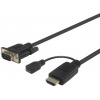 PremiumCord Káblový prevodník HDMI na VGA s napájacím micro USB konektorom 2m khcon-20 khcon-20