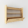 Kalune Design Kuchynská polica KNOTT 85 cm dub prírodný