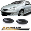 Dynamické bočné LED smerovky čierne Peugeot 206 307 407 4007,...