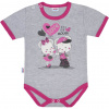 Dětské body s krátkým rukávem New Baby Love Mouse Barva: Růžová, Velikost: 74 (6 - 9m)