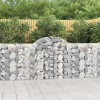 vidaXL Oblúkové gabiónové koše 5 ks 200x30x100/120cm pozinkov. železo - Srieborná - 126242-72322
