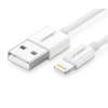Ugreen cable USB 2.0 A lightning 2m, 5V/2.4A iPhone 7 / 7plus / 6S/ 6 / 6 Plus, iPhone 5s/5c/5, iPad Mini/Mini 2, iPad 1 m Biela (ugree20728)
