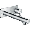 HANSGROHE Talis S 2-otvorová páková umývadlová batéria pod omietku, pre nástennú montáž, s krycou doskou, výtok 225 mm, chróm, 72111000